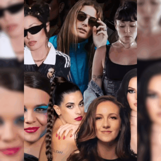 Cutouts of press shots of all the artists featured on the EP.