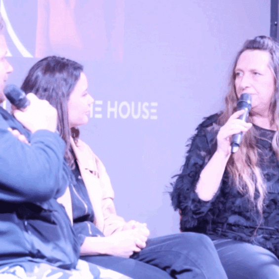 Photograph of a panel featuring Eats Everything, Sarah Story and Miranda Rae from the Lady of the House Cultural Exhibition