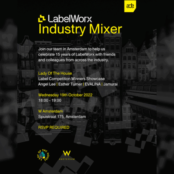Labelworx x Lady of the House ADE Industry Mixer flyer