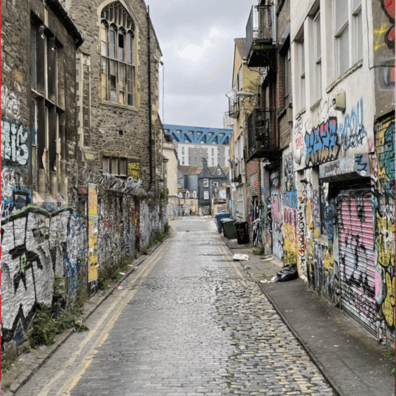 Photo of a street in Stokes Croft Bristol